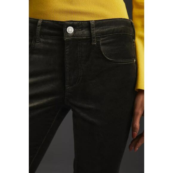 New Anthropologie Pilcro Demilune Mid-Rise Bootcut Velvet Jeans $148 33P Gray - Picture 3 of 6